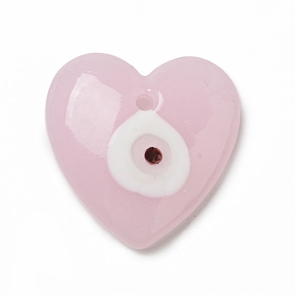 PandaHall Handmade Evil Eye Lampwork Pendants, Heart Charms, Pearl Pink, 35x35x8.5mm, Hole: 3mm Lampwork Heart
PandaHall Handmade Evil Eye Lampwork Pendants, Heart Charms, Pearl Pink, 35x35x8.5mm, Hole: 3mm Lampwork Heart