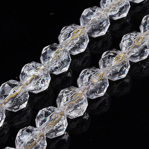 PandaHall Transparent Crackle Glass Beads Strands, Faceted, Rondelle, Clear, 8x7.5mm, Hole: 1.2mm, about 50Pcs/strand, 14.96 inch(38cm)...
PandaHall Transparent Crackle Glass Beads Strands, Faceted, Rondelle, Clear, 8x7.5mm, Hole: 1.2mm, about 50Pcs/strand, 14.96 inch(38cm)...