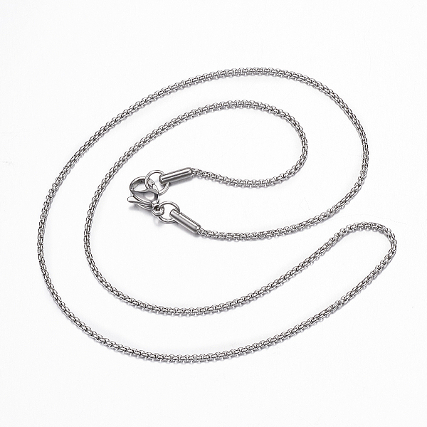 PandaHall 304 Stainless Steel Box Chain Necklace for Men Women, Stainless Steel Color, 21.65 inch(55cm) 304 Stainless Steel
PandaHall 304 Stainless Steel Box Chain Necklace for Men Women, Stainless Steel Color, 21.65 inch(55cm) 304 Stainless Steel