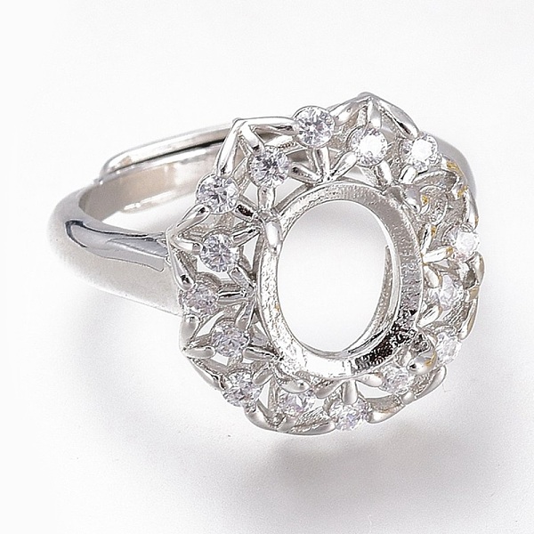 PandaHall Adjustable Brass Micro Pave Clear Cubic Zirconia Finger Ring Components, 4 Claw Prong Ring Settings, Long-Lasting Plated, Flower...
PandaHall Adjustable Brass Micro Pave Clear Cubic Zirconia Finger Ring Components, 4 Claw Prong Ring Settings, Long-Lasting Plated, Flower...