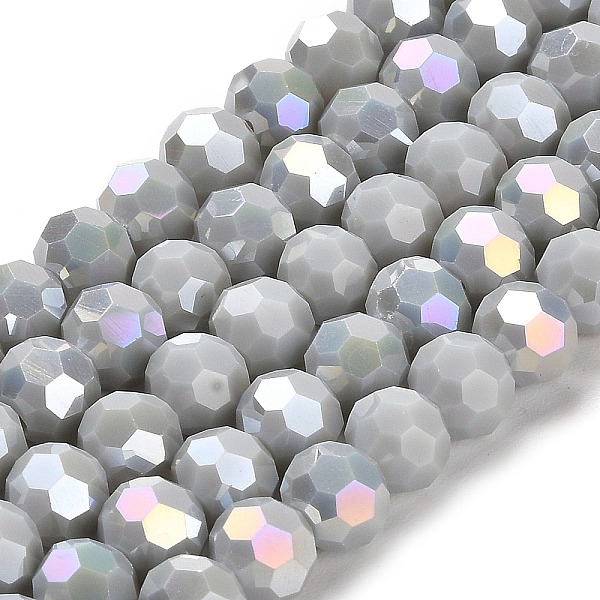 PandaHall Opaque Glass Beads Stands, AB Color, Faceted(32 Facets), Round, Light Grey, 8x7~7.5mm, Hole: 1.5mm, about 66pcs/strand...
PandaHall Opaque Glass Beads Stands, AB Color, Faceted(32 Facets), Round, Light Grey, 8x7~7.5mm, Hole: 1.5mm, about 66pcs/strand...