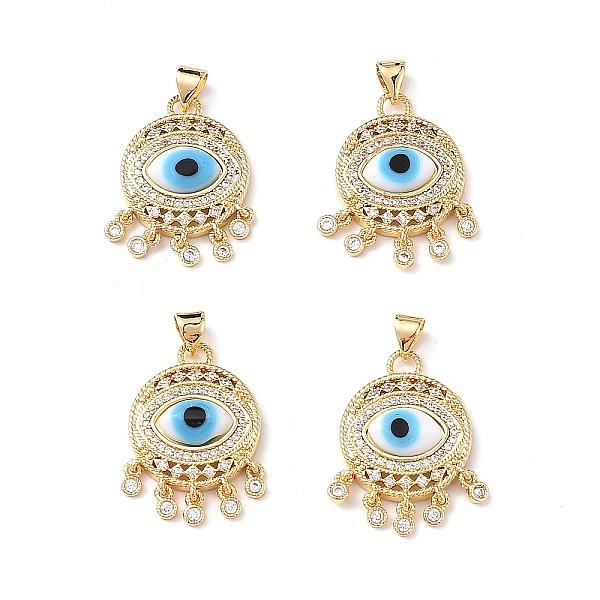 PandaHall Lampwork Evil Eye Pendants with Colorful Cubic Zirconia, Real 18K Gold Plated Brass Findings, Lead Free & Cadmium free, White...
PandaHall Lampwork Evil Eye Pendants with Colorful Cubic Zirconia, Real 18K Gold Plated Brass Findings, Lead Free & Cadmium free, White...