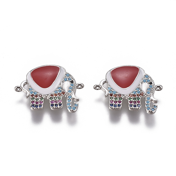 PandaHall Brass Micro Pave Cubic Zirconia Links, with Enamel, Elephant, Colorful, Platinum, 18x23x2mm, Hole: 1mm Brass+Cubic Zirconia+Enamel...
PandaHall Brass Micro Pave Cubic Zirconia Links, with Enamel, Elephant, Colorful, Platinum, 18x23x2mm, Hole: 1mm Brass+Cubic Zirconia+Enamel...