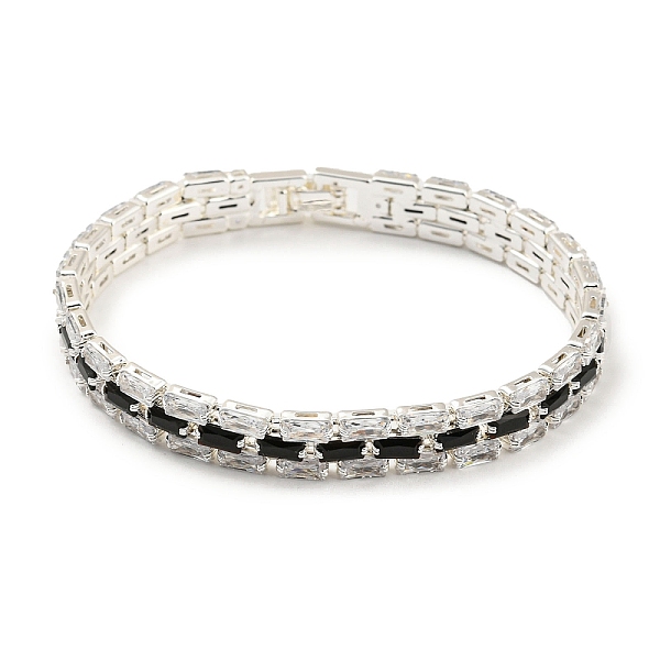 PandaHall Rack Plating Brass Micro Pave Black Cubic Zirconia Rectangle Link Chain Bracelets, Tennis Bracelet, Long-Lasting Plated, Cadmium...
PandaHall Rack Plating Brass Micro Pave Black Cubic Zirconia Rectangle Link Chain Bracelets, Tennis Bracelet, Long-Lasting Plated, Cadmium...