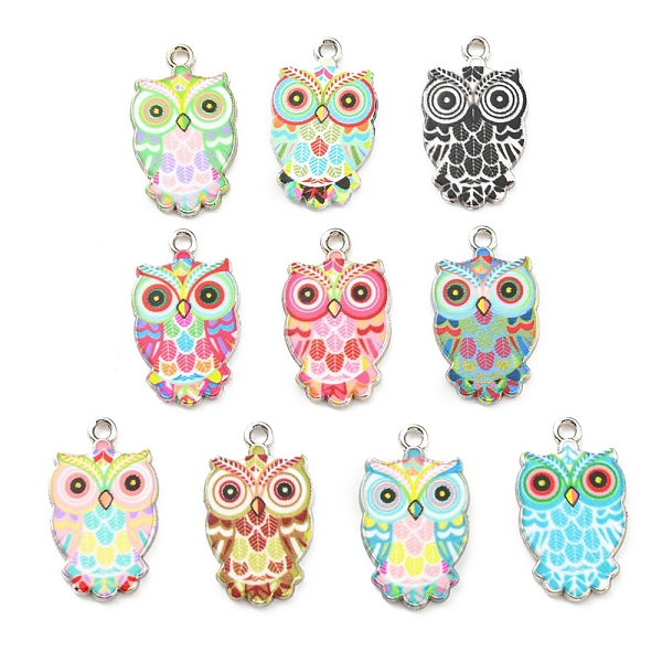 PandaHall Printed Alloy Pendants, Platinum, Owl Charm, Mixed Color, 23x13.5x2mm, Hole: 1.7mm Alloy Owl Multicolor
PandaHall Printed Alloy Pendants, Platinum, Owl Charm, Mixed Color, 23x13.5x2mm, Hole: 1.7mm Alloy Owl Multicolor