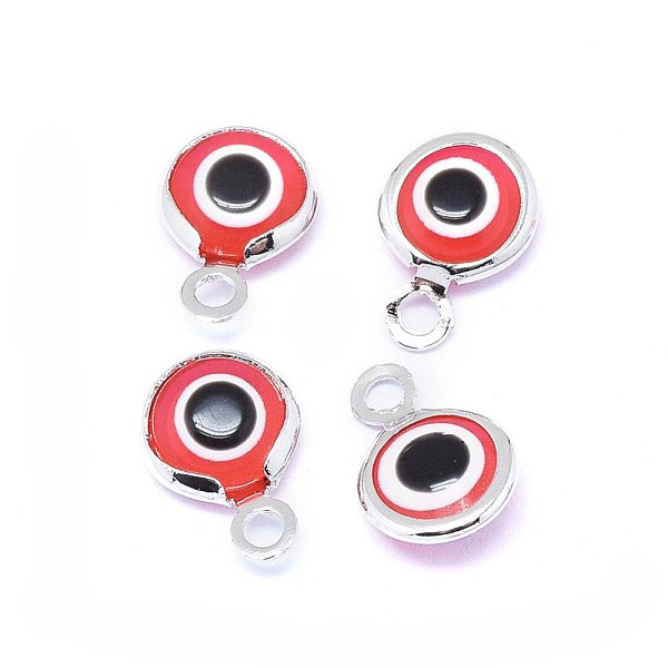 PandaHall Handmade Evil Eye Lampwork Charms, with Brass Findings, Flat Round, Red, Real Platinum Plated, 10x6.5x3mm, Hole: 1.5mm...
PandaHall Handmade Evil Eye Lampwork Charms, with Brass Findings, Flat Round, Red, Real Platinum Plated, 10x6.5x3mm, Hole: 1.5mm...