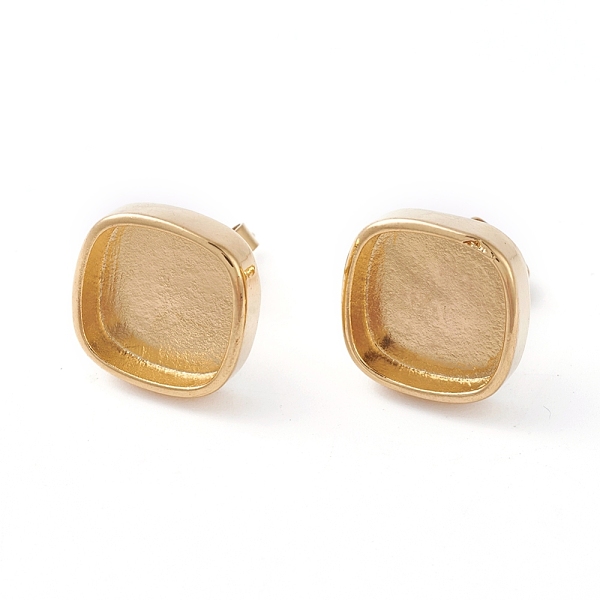 PandaHall Brass Stud Earring Settings, with Ear Nuts/Earring Backs, Long-Lasting Plated, Square, Golden, Tray: 10x10mm, 12x12x2mm, Pin...
PandaHall Brass Stud Earring Settings, with Ear Nuts/Earring Backs, Long-Lasting Plated, Square, Golden, Tray: 10x10mm, 12x12x2mm, Pin...