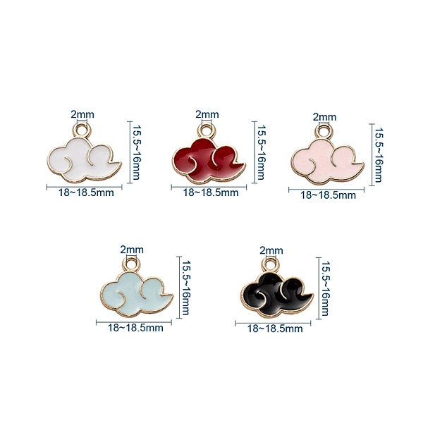 PandaHall Alloy Enamel Pendants, Light Gold Plated, Cloud, Mixed Color, 15.5x18x2mm, Hole: 2mm, 5 colors, 6pcs/color, 30pcs/box Alloy+Enamel..., Multicolor
PandaHall Alloy Enamel Pendants, Light Gold Plated, Cloud, Mixed Color, 15.5x18x2mm, Hole: 2mm, 5 colors, 6pcs/color, 30pcs/box Alloy+Enamel..., Multicolor