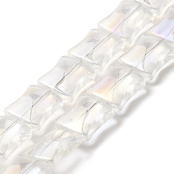 PandaHall Transparent Electroplate Glass Beads Strands, Rainbow Plated, Bamboo Joint, Clear AB, 12x10x5.5mm, Hole: 1mm, about 49pcs/strand..., White
PandaHall Transparent Electroplate Glass Beads Strands, Rainbow Plated, Bamboo Joint, Clear AB, 12x10x5.5mm, Hole: 1mm, about 49pcs/strand..., White