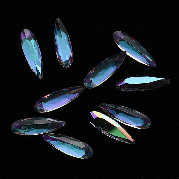 PandaHall Teardrop Transparent Glass Cabochons, Nail Art Decoration Accessories, Faceted, Colorful, 10x3x2.5mm Glass Teardrop
PandaHall Teardrop Transparent Glass Cabochons, Nail Art Decoration Accessories, Faceted, Colorful, 10x3x2.5mm Glass Teardrop