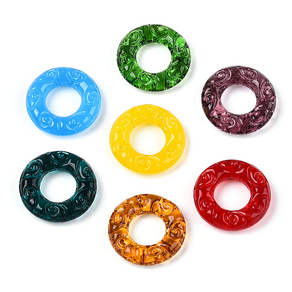 PandaHall Handmade Lampwork Linking Rings, Textured Round Ring, Mixed Color, 25x5.5mm, Inner Diameter: 11.5mm Lampwork Ring Multicolor
PandaHall Handmade Lampwork Linking Rings, Textured Round Ring, Mixed Color, 25x5.5mm, Inner Diameter: 11.5mm Lampwork Ring Multicolor