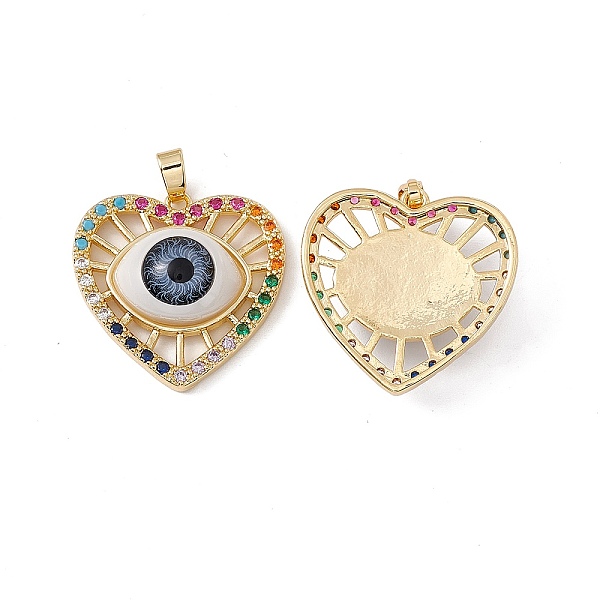 PandaHall Brass Micro Pave Cubic Zirconia Pendants, with Lampwork Evil Eye, Heart with Eye Charm, Real 18K Gold Plated, 23.5x24x7.5mm, Hole...
PandaHall Brass Micro Pave Cubic Zirconia Pendants, with Lampwork Evil Eye, Heart with Eye Charm, Real 18K Gold Plated, 23.5x24x7.5mm, Hole...