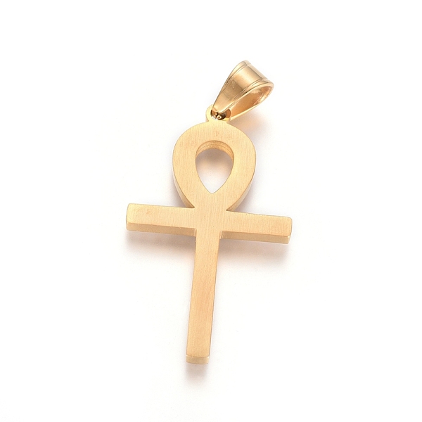 PandaHall Ion Plating(IP) 304 Stainless Steel Pendants, with Crystal Rhinestone, Religion, Ankh Cross, Golden, 44.5x25x3.5mm, Hole..., Clear
PandaHall Ion Plating(IP) 304 Stainless Steel Pendants, with Crystal Rhinestone, Religion, Ankh Cross, Golden, 44.5x25x3.5mm, Hole..., Clear