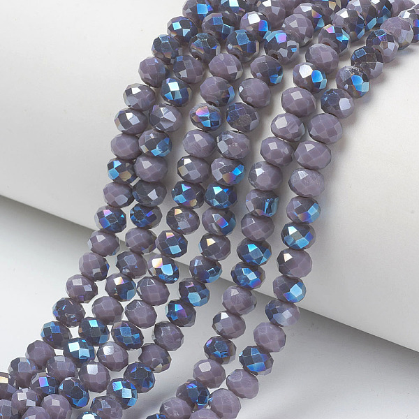 PandaHall Electroplate Opaque Solid Color Glass Beads Strands, Half Plated, Blue Plated, Faceted, Rondelle, Medium Purple, 4x3mm, Hole...
PandaHall Electroplate Opaque Solid Color Glass Beads Strands, Half Plated, Blue Plated, Faceted, Rondelle, Medium Purple, 4x3mm, Hole...