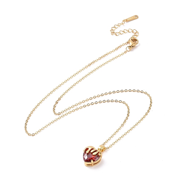 PandaHall Cubic Zirconia Heart Pendant Necklace with 304 Stainless Steel Cable Chains for Women, Red, 16.42 inch(41.7cm) Cubic Zirconia Red
PandaHall Cubic Zirconia Heart Pendant Necklace with 304 Stainless Steel Cable Chains for Women, Red, 16.42 inch(41.7cm) Cubic Zirconia Red