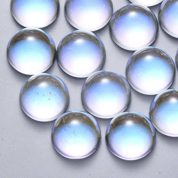PandaHall Transparent Glass Cabochons, AB Color Plated, Half Round/Dome, Clear AB, 16x8mm Glass Half Round White
PandaHall Transparent Glass Cabochons, AB Color Plated, Half Round/Dome, Clear AB, 16x8mm Glass Half Round White