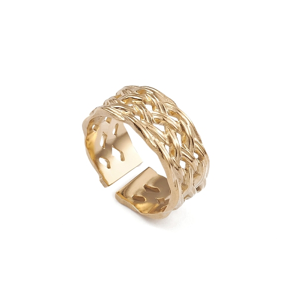 PandaHall Ion Plating(IP) 304 Stainless Steel Hollow Net Open Cuff Rings for Women, Real 14K Gold Plated, US Size 6 3/4(17.1mm) 304...
PandaHall Ion Plating(IP) 304 Stainless Steel Hollow Net Open Cuff Rings for Women, Real 14K Gold Plated, US Size 6 3/4(17.1mm) 304...