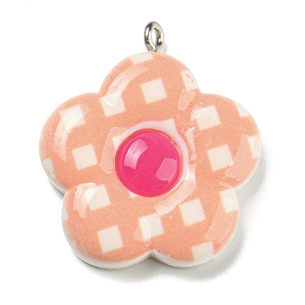 PandaHall Opaque Resin Pendants, Flower Charms, with Platinum Tone Iron Loops, Light Salmon, 30x26x6mm, Hole: 1.5mm Iron+Resin Flower
PandaHall Opaque Resin Pendants, Flower Charms, with Platinum Tone Iron Loops, Light Salmon, 30x26x6mm, Hole: 1.5mm Iron+Resin Flower