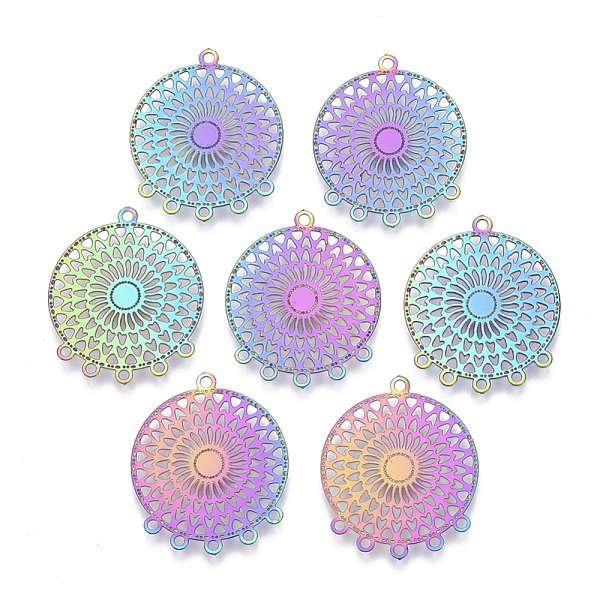 PandaHall Ion Plating(IP) 304 Stainless Steel Chandelier Components Links, Etched Metal Embellishments, Flat Round, Rainbow Color...
PandaHall Ion Plating(IP) 304 Stainless Steel Chandelier Components Links, Etched Metal Embellishments, Flat Round, Rainbow Color...