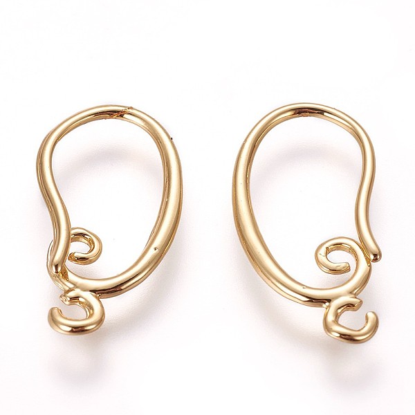 PandaHall Brass Earring Hooks, with Horizontal Loop, Golden, 19x10.5x1.5mm, Hole: 1.5mm, Pin: 1mm Brass
PandaHall Brass Earring Hooks, with Horizontal Loop, Golden, 19x10.5x1.5mm, Hole: 1.5mm, Pin: 1mm Brass
