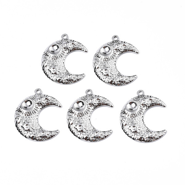 PandaHall 201 Stainless Steel Pendant Cabochon Settings, Moon, Stainless Steel Color, Tray: 5~12mm, 30x25x3.5mm, Hole: 1.8mm 201 Stainless...
PandaHall 201 Stainless Steel Pendant Cabochon Settings, Moon, Stainless Steel Color, Tray: 5~12mm, 30x25x3.5mm, Hole: 1.8mm 201 Stainless...