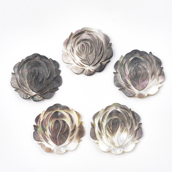 PandaHall Black Lip Shell Pendants, Flower, Black, 38~40x39x2~3mm, Hole: 2mm Black Lip Shell Flower Black
PandaHall Black Lip Shell Pendants, Flower, Black, 38~40x39x2~3mm, Hole: 2mm Black Lip Shell Flower Black