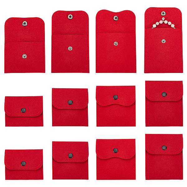 PandaHall AHADERMAKER 12Pcs 4 Styles Portable Felt Card Cover Bag, with Iron Snap Button, Rectangle, FireBrick, 7.6~11.7x8.8~10.3cm..., Red
PandaHall AHADERMAKER 12Pcs 4 Styles Portable Felt Card Cover Bag, with Iron Snap Button, Rectangle, FireBrick, 7.6~11.7x8.8~10.3cm..., Red