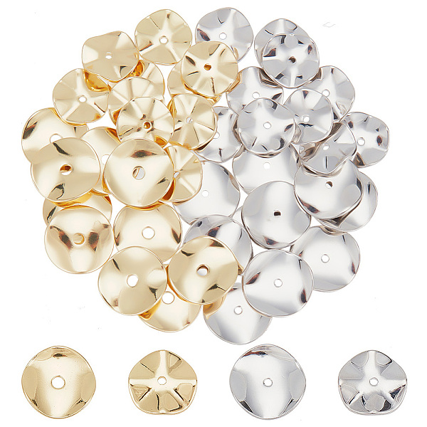 PandaHall GOMAKERER 40Pcs 4 Styles Brass Spacer Beads, Wavy Flat Round, Platinum & Golden, 10~12x1.5mm, Hole: 1~1.8mm, 10pcs/style Brass...
PandaHall GOMAKERER 40Pcs 4 Styles Brass Spacer Beads, Wavy Flat Round, Platinum & Golden, 10~12x1.5mm, Hole: 1~1.8mm, 10pcs/style Brass...