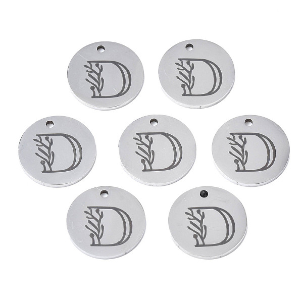 PandaHall 304 Stainless Steel Charms, Laser Cut, Designed Letter Engraved, Flat Round, Stainless Steel Color, Letter.D, 14x1mm, Hole: 1.2mm...
PandaHall 304 Stainless Steel Charms, Laser Cut, Designed Letter Engraved, Flat Round, Stainless Steel Color, Letter.D, 14x1mm, Hole: 1.2mm...