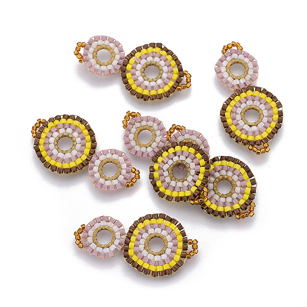 PandaHall MIYUKI & TOHO Handmade Japanese Seed Beads Links, Loom Pattern, Cucurbit, Colorful, 32~33x17x1.5~2mm, Hole: 2mm Glass Vegetables
PandaHall MIYUKI & TOHO Handmade Japanese Seed Beads Links, Loom Pattern, Cucurbit, Colorful, 32~33x17x1.5~2mm, Hole: 2mm Glass Vegetables