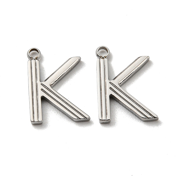 PandaHall 304 Stainless Steel Pendants, Letter Charms, Letter K, 14x10x1.5mm, Hole: 1.6mm 304 Stainless Steel Letter K
PandaHall 304 Stainless Steel Pendants, Letter Charms, Letter K, 14x10x1.5mm, Hole: 1.6mm 304 Stainless Steel Letter K