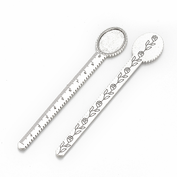 PandaHall Tibetan Style Alloy Cabochon Setting, Cadmium Free & Lead Free, Ruler/Bookmarks, Antique Silver, Tray: 25x18mm, 135x23x2mm, about...
PandaHall Tibetan Style Alloy Cabochon Setting, Cadmium Free & Lead Free, Ruler/Bookmarks, Antique Silver, Tray: 25x18mm, 135x23x2mm, about...