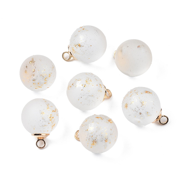 PandaHall Transparent Spray Painted Glass Pendants, with Light Gold Plated Brass Loop, Frosted, with Glitter Powder, Round, Clear, 16x12mm...
PandaHall Transparent Spray Painted Glass Pendants, with Light Gold Plated Brass Loop, Frosted, with Glitter Powder, Round, Clear, 16x12mm...