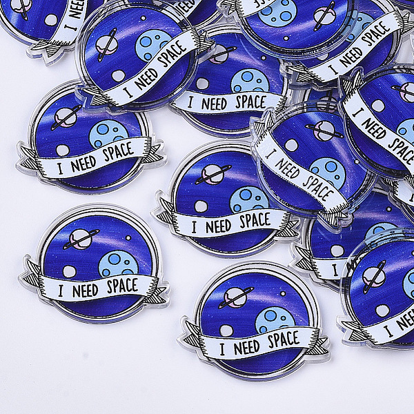 PandaHall Plastic Cabochons, Flat Round with Word I Need Space, Blue, 30.5x37x3mm Plastic Flat Round Blue
PandaHall Plastic Cabochons, Flat Round with Word I Need Space, Blue, 30.5x37x3mm Plastic Flat Round Blue