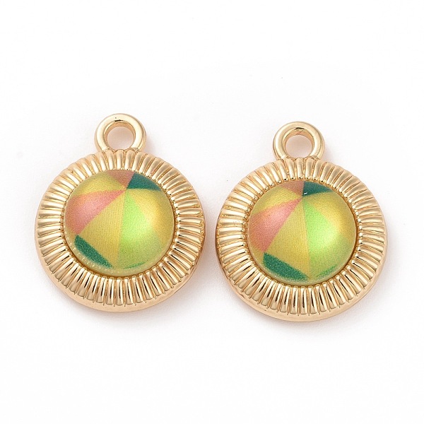 PandaHall Printed Opaque Resin Pendants, with Golden Tone Alloy Findings, Half Round, Colorful, Geometric Pattern, 19.5x15.5x6mm, Hole...
PandaHall Printed Opaque Resin Pendants, with Golden Tone Alloy Findings, Half Round, Colorful, Geometric Pattern, 19.5x15.5x6mm, Hole...