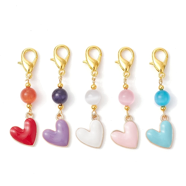 PandaHall Alloy Enamel Heart Pendants Decorations, Cat Eye Beads and Lobster Claw Clasps Charm, Mixed Color, 51mm Alloy+Enamel Heart..., Multicolor
PandaHall Alloy Enamel Heart Pendants Decorations, Cat Eye Beads and Lobster Claw Clasps Charm, Mixed Color, 51mm Alloy+Enamel Heart..., Multicolor