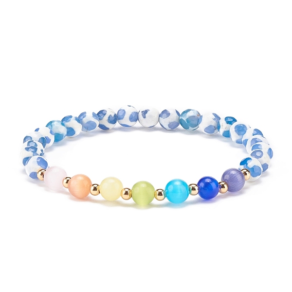 PandaHall Natural Agate & Cat Eye Round Beaded Stretch Bracelet, Gemstone Jewelry for Women, Cornflower Blue, Inner Diameter: 2-1/8 inch...
PandaHall Natural Agate & Cat Eye Round Beaded Stretch Bracelet, Gemstone Jewelry for Women, Cornflower Blue, Inner Diameter: 2-1/8 inch...