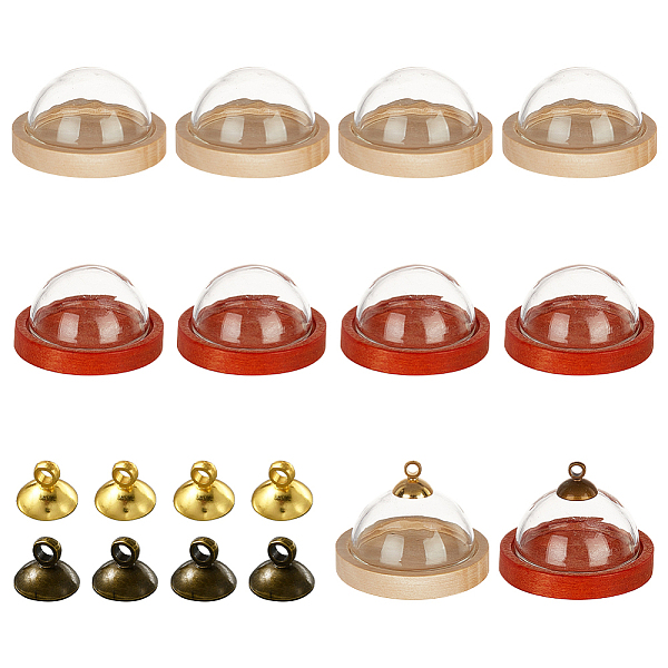 PandaHall 10 Pcs Mini Glass Dome, 0.98" in Diameter Round Glass Display Dome Cloche Bell Jar Pendant Wishing Glass Jar with Wood Base and...
PandaHall 10 Pcs Mini Glass Dome, 0.98" in Diameter Round Glass Display Dome Cloche Bell Jar Pendant Wishing Glass Jar with Wood Base and...