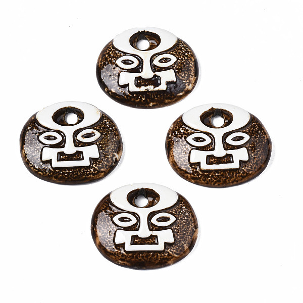 PandaHall Handmade Porcelain Big Pendants, Flat Round with Face, Saddle Brown, 50~52x42.5~43.5x10.5mm, Hole: 6mm Porcelain Flat Round
PandaHall Handmade Porcelain Big Pendants, Flat Round with Face, Saddle Brown, 50~52x42.5~43.5x10.5mm, Hole: 6mm Porcelain Flat Round