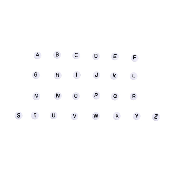 PandaHall Opaque Acrylic Beads, Horizontal Hole, Flat Round with Letter, Black, Letter A~Z, 7x4mm, Hole: 1mm, 26letters, 15g/letter...
PandaHall Opaque Acrylic Beads, Horizontal Hole, Flat Round with Letter, Black, Letter A~Z, 7x4mm, Hole: 1mm, 26letters, 15g/letter...