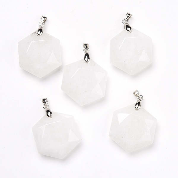 PandaHall Natural Quartz Crystal Pendants, Rock Crystal, with Platinum Tone Brass Findings, Faceted, Hexagon, 37x24x10mm, Hole: 4x4mm Quartz...
PandaHall Natural Quartz Crystal Pendants, Rock Crystal, with Platinum Tone Brass Findings, Faceted, Hexagon, 37x24x10mm, Hole: 4x4mm Quartz...