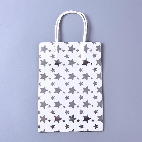 PandaHall Rectangle Kraft Paper Bags with Handle, Shopping Bag, Merchandise Bag, Gift, Party Bag, Star Pattern, Gray, 14.8x8x20.8cm Paper...
PandaHall Rectangle Kraft Paper Bags with Handle, Shopping Bag, Merchandise Bag, Gift, Party Bag, Star Pattern, Gray, 14.8x8x20.8cm Paper...