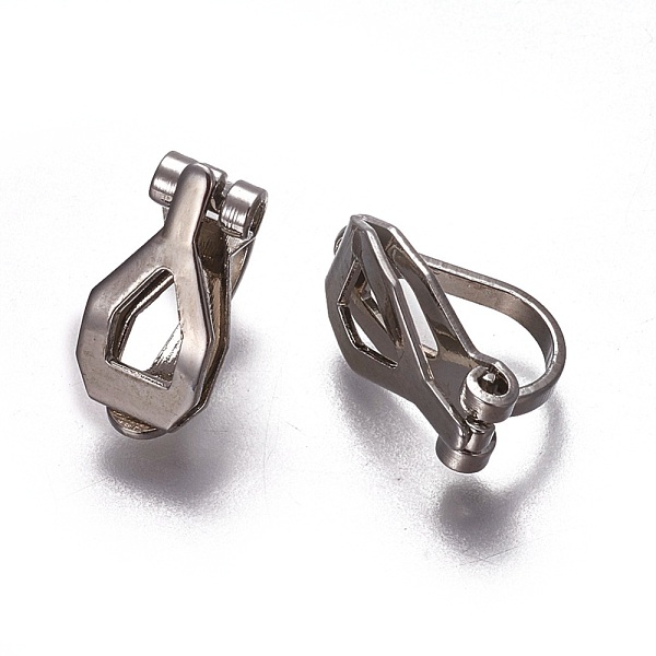 PandaHall Brass Clip-on Earring Findings, Stainless Steel Color, 12.5x6x8.5mm Brass
PandaHall Brass Clip-on Earring Findings, Stainless Steel Color, 12.5x6x8.5mm Brass
