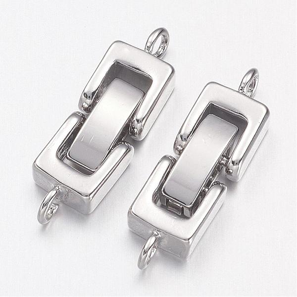 PandaHall Brass Fold Over Clasps, Rectangle, Cadmium Free & Nickel Free & Lead Free, Platinum, 22~24x7x4mm, Hole: 1mm Brass
PandaHall Brass Fold Over Clasps, Rectangle, Cadmium Free & Nickel Free & Lead Free, Platinum, 22~24x7x4mm, Hole: 1mm Brass