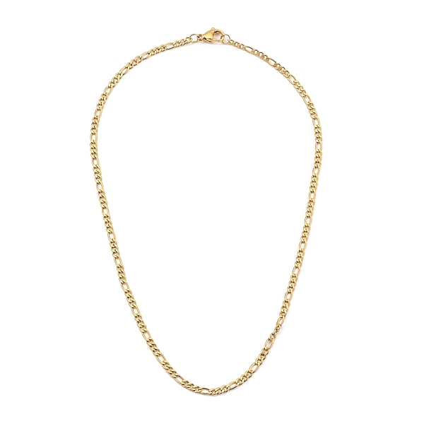 PandaHall 304 Stainless Steel Figaro Chains Necklaces, with Lobster Claw Clasps, Golden, 17.32 inch(44cm) 304 Stainless Steel
PandaHall 304 Stainless Steel Figaro Chains Necklaces, with Lobster Claw Clasps, Golden, 17.32 inch(44cm) 304 Stainless Steel