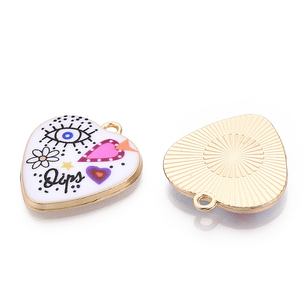 PandaHall Printed Alloy Pendants, Light Gold Tone, Heart with Evil Eye Charms, Colorful, 25.5x23x3mm, Hole: 2mm Alloy Heart
PandaHall Printed Alloy Pendants, Light Gold Tone, Heart with Evil Eye Charms, Colorful, 25.5x23x3mm, Hole: 2mm Alloy Heart