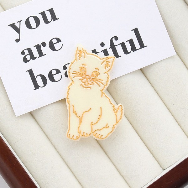 PandaHall Cellulose Acetate(Resin) Claw Clip, Champagne Yellow, 52x31x14mm Cellulose Acetate Cat Shape
PandaHall Cellulose Acetate(Resin) Claw Clip, Champagne Yellow, 52x31x14mm Cellulose Acetate Cat Shape