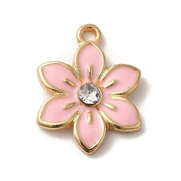 PandaHall Flower Alloy Enamel Pendants, with Rhinestone, Light Gold, Pink, 17x13x3mm, Hole: 1.5mm Alloy Rhinestone+Enamel Flower Pink
PandaHall Flower Alloy Enamel Pendants, with Rhinestone, Light Gold, Pink, 17x13x3mm, Hole: 1.5mm Alloy Rhinestone+Enamel Flower Pink