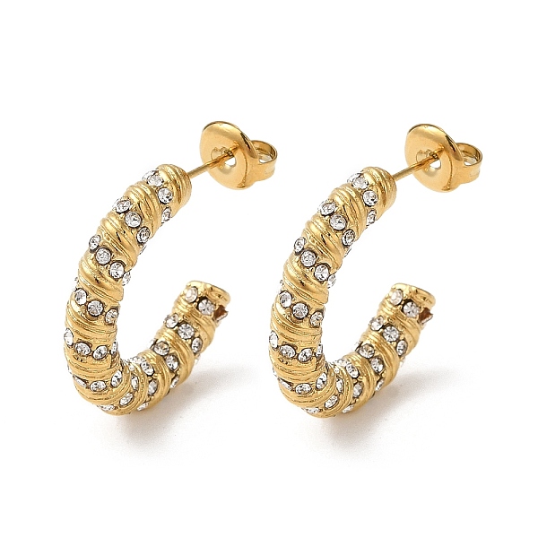 PandaHall Real 18K Gold Plated 304 Stainless Steel with Glass Ring Stud Earrings, Half Hoop Earrings, White, 20x4.5mm 304 Stainless Steel...
PandaHall Real 18K Gold Plated 304 Stainless Steel with Glass Ring Stud Earrings, Half Hoop Earrings, White, 20x4.5mm 304 Stainless Steel...