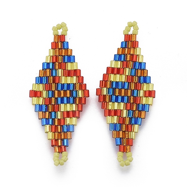 PandaHall MIYUKI & TOHO Handmade Japanese Seed Beads Links, Loom Pattern, Rhombus, Colorful, 40~41.5x16~16.7x1.7~1.8mm, Hole: 1.4~1.5mm...
PandaHall MIYUKI & TOHO Handmade Japanese Seed Beads Links, Loom Pattern, Rhombus, Colorful, 40~41.5x16~16.7x1.7~1.8mm, Hole: 1.4~1.5mm...